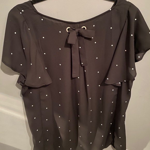 Black and white polka dot blouse - Picture 3 of 3